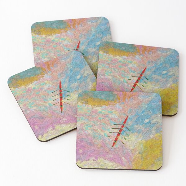 Item preview, Colourful Abstract Rowing Art Print designed and sold by Michael van der Hoorn.