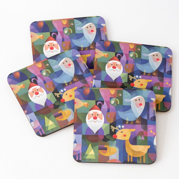 Item preview, Christmas Santa Claus And Reindeer Folk Art Designs   designed and sold by DEC02.