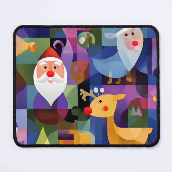 Item preview, Christmas Santa Claus And Reindeer Folk Art Designs designed and sold by DEC02.