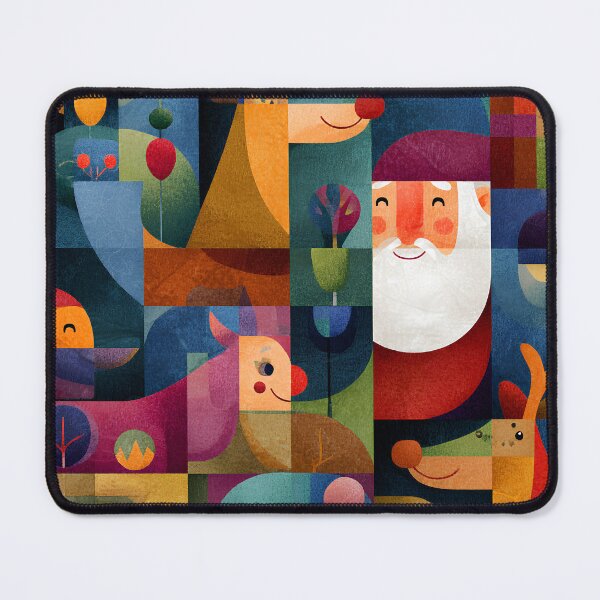 Item preview, Christmas Santa And Reindeer Abstract Folk Art Designs designed and sold by DEC02.