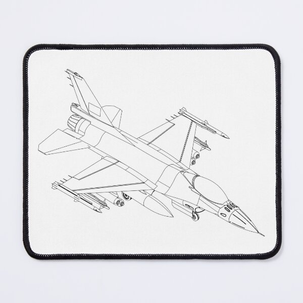 Item preview, F-16 Fighting Falcon Blueprint (top down) – Fighter Jet Technical Line Art Aviation Poster designed and sold by Richies3D.