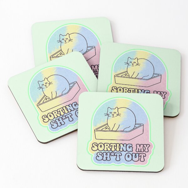 Item preview, Sorting my Sh*t Out Funny Cat  designed and sold by SarcasticNebula.