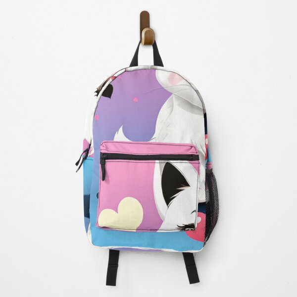 Item preview, Fluffy White Kitten with Pink and Blue Hearts designed and sold by CASASIS_MERCH.