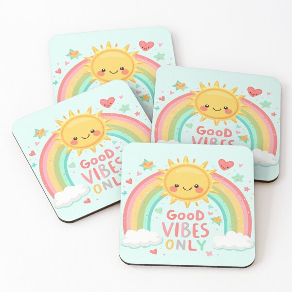Item preview, Good Vibes Only – Cute Kawaii Sun & Rainbow Design designed and sold by Cristhian Almanza.