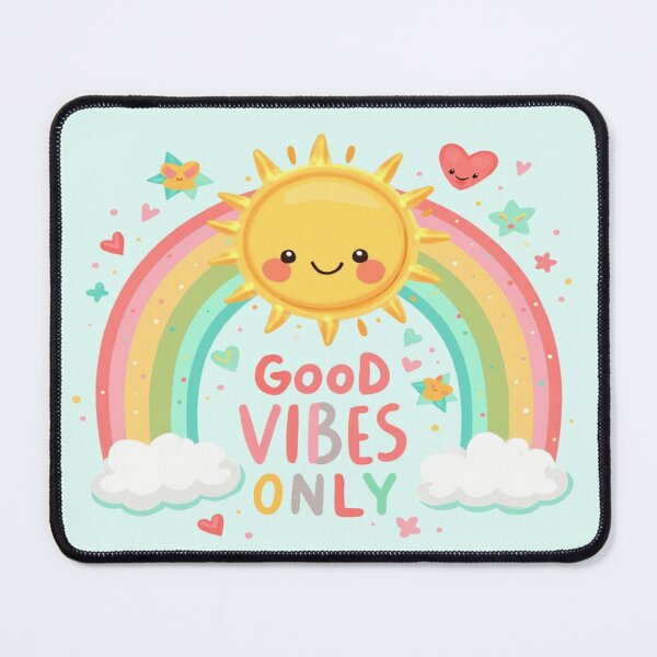 Item preview, Good Vibes Only – Cute Kawaii Sun & Rainbow Design designed and sold by Cristhian Almanza.