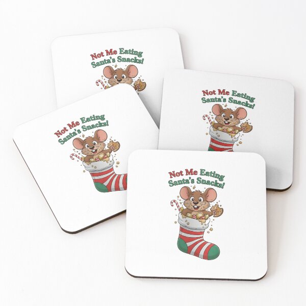 Item preview, XMAS MOUSE Not Me Eating Santa’s Snacks designed and sold by Uglyandcute.