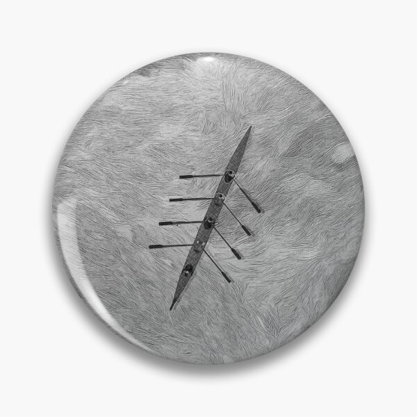 Item preview, Monochrome Rowing Art Print Over Textured Water designed and sold by Michael van der Hoorn.