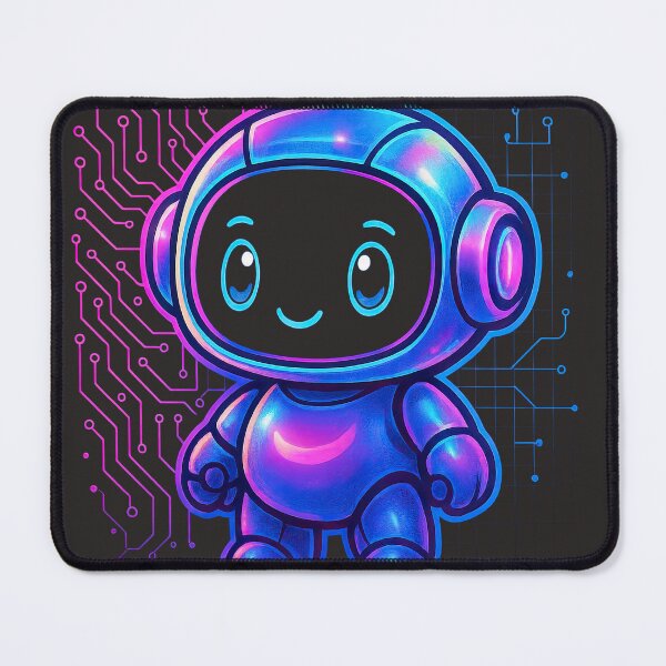 Item preview, Cute Cyberpunk Robot Mascot - Kawaii Tech Sticker designed and sold by jgvisualarts.