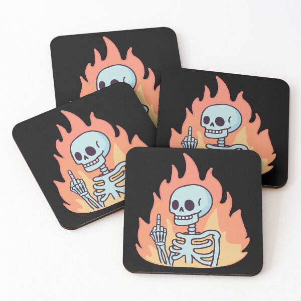 Item preview, Skeleton Middle Finger On fire  designed and sold by Gkinoki.