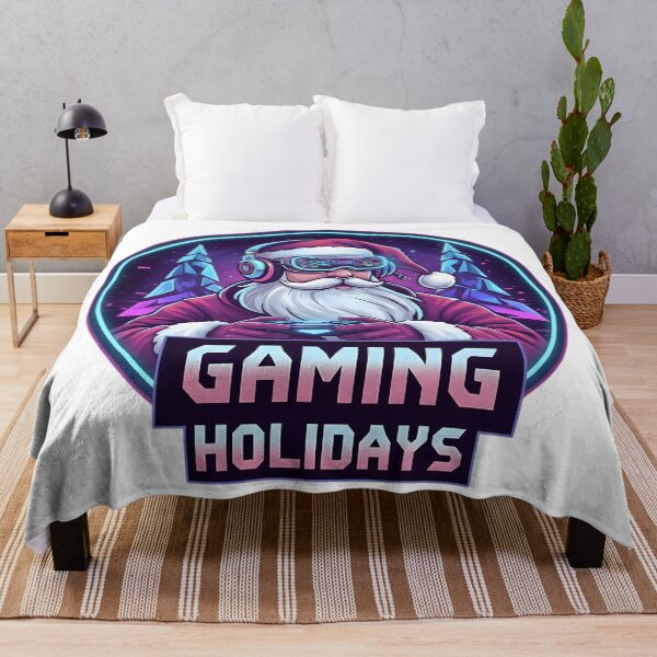 Item preview, Retro Neon Gamer Santa VR Headset Gaming Holidays designed and sold by SoulenCify.
