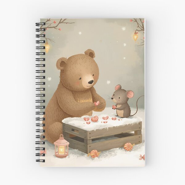 Item preview, Valentine’s Bear & Mouse Couple • Whimsical Heart Candy Prep Art designed and sold by WildlifeWhimsy.