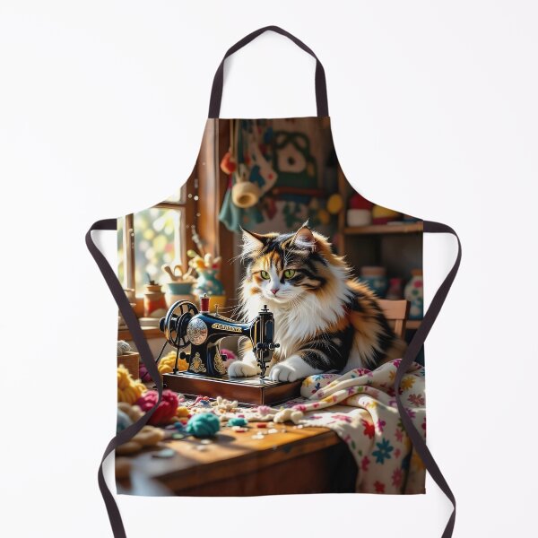 Item preview, Easily Distracted By Cats And Sewing - A Cat Sewing designed and sold by Wiss2Arts.