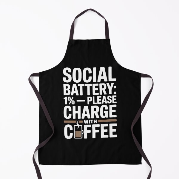 Item preview, Social Battery at 1% – Funny Introvert Coffee Recharge Quote designed and sold by HoneyVibe.