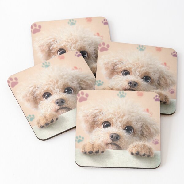 Item preview, Miniature Poodle Peeking over Wall 01 designed and sold by Elisabeth Lucas.