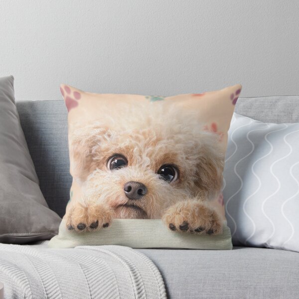Item preview, Miniature Poodle Peeking over Wall 01 designed and sold by Elisabeth Lucas.