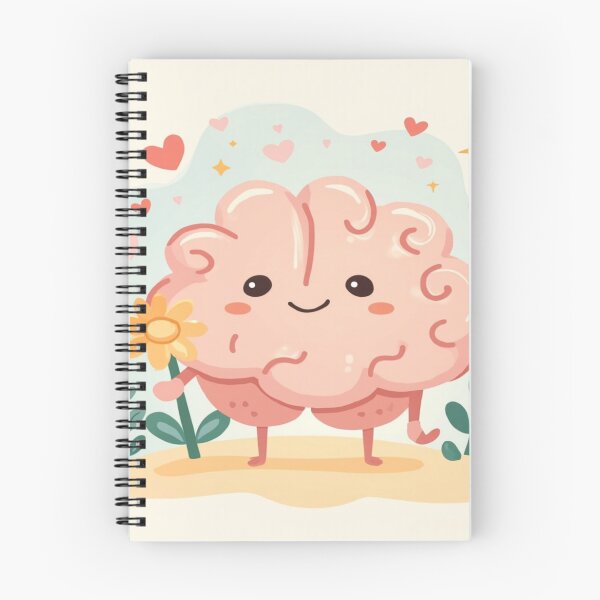 Item preview, Cute Kawaii Brain – Positive Mind & Self-Love Illustration designed and sold by Cristhian Almanza.