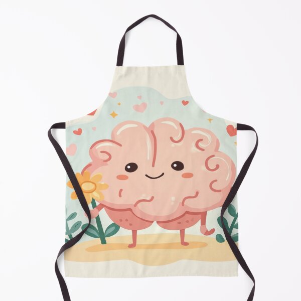 Item preview, Cute Kawaii Brain – Positive Mind & Self-Love Illustration designed and sold by Cristhian Almanza.