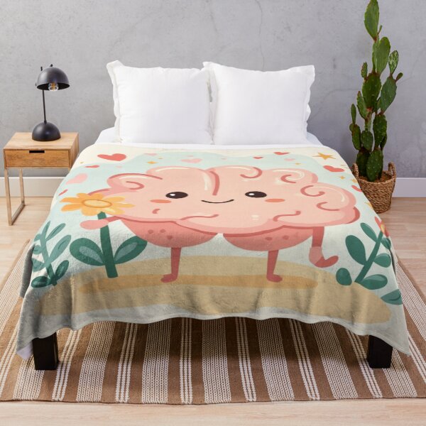 Item preview, Cute Kawaii Brain – Positive Mind & Self-Love Illustration designed and sold by Cristhian Almanza.