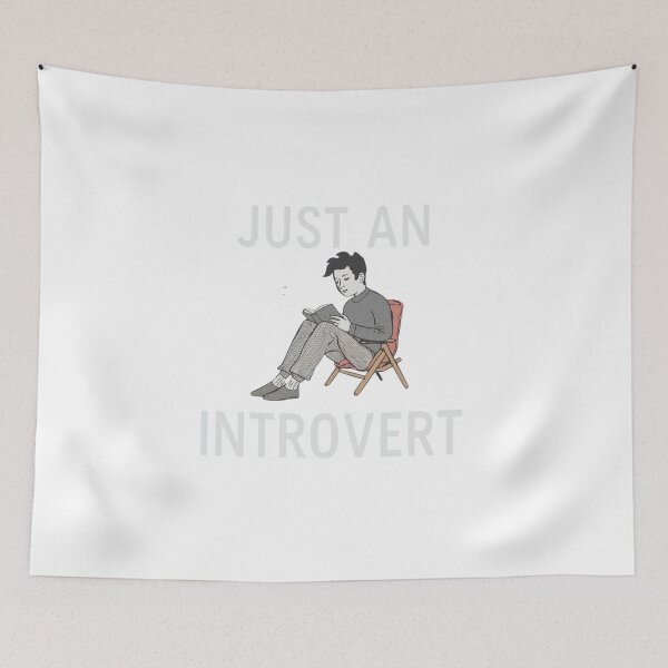 Item preview, Just an Introvert Cozy Illustration designed and sold by RED-MOUSE.