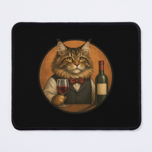 Item preview, The Fluffy Wine Steward designed and sold by Fort Galaxy.