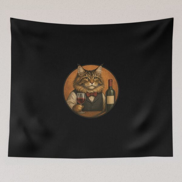 Item preview, The Fluffy Wine Steward designed and sold by Fort Galaxy.