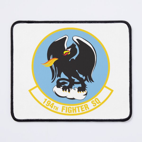 Item preview, 194th Fighter Squadron Patch - Black Eagle and Flame Insignia designed and sold by CharlieDesings.