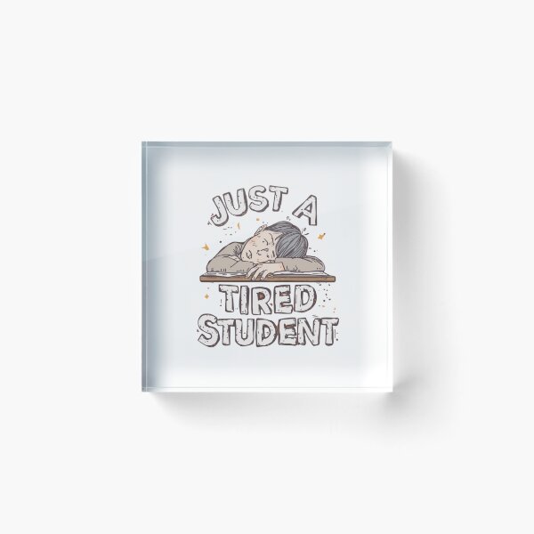 Item preview, Just a Tired Student Illustration designed and sold by RED-MOUSE.