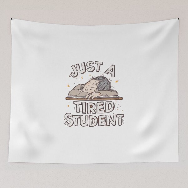 Item preview, Just a Tired Student Illustration designed and sold by RED-MOUSE.