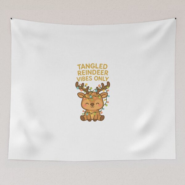 Item preview, Tangled Reindeer Kawaii Christmas designed and sold by TwillTees.
