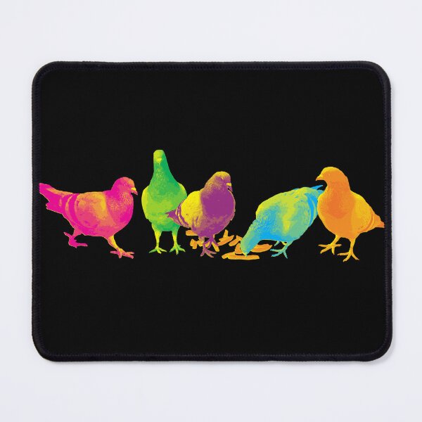 Item preview, Neon pigeons designed and sold by BlackSwanArt.