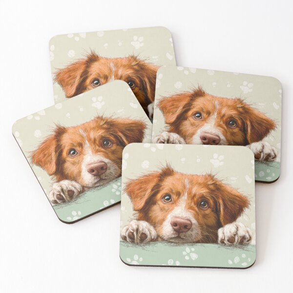 Item preview, Nova Scotia Retriever Peeking over Wall 01 designed and sold by Elisabeth Lucas.
