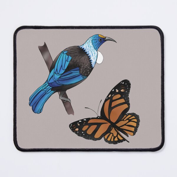 Item preview, Tui and Monarch Butterfly coloured sketch designed and sold by Rosefurn.