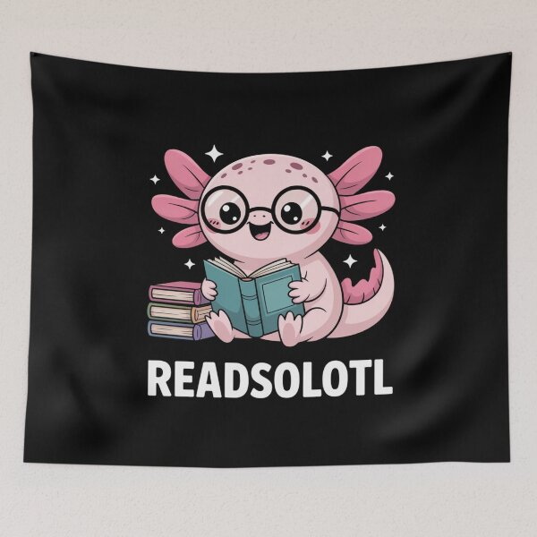 Item preview, Readsolotl Bookworm Cute Axolotl Lover designed and sold by Gogetgiggles.