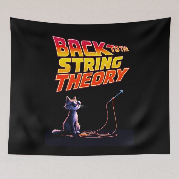 Item preview, Back to the String Theory Cat, designed for black fabrics designed and sold by SteadyRolling.