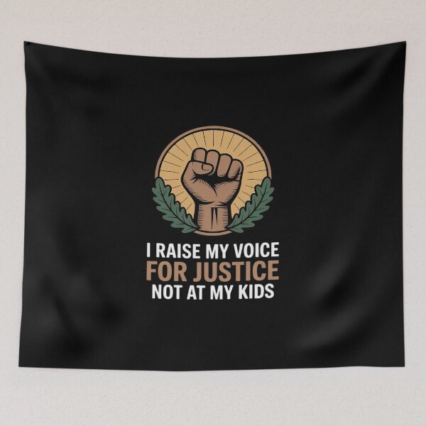 Item preview, I Raise My Voice for Justice Not at My Kids Dad designed and sold by ShelFisher.