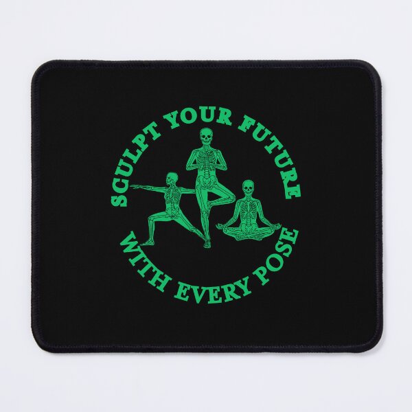 Item preview, Sculpt Future Skeleton Yoga T-Shirt, Funny Gym Motivation Tee, Goth Workout Shirt designed and sold by CREEPY CRAZE.