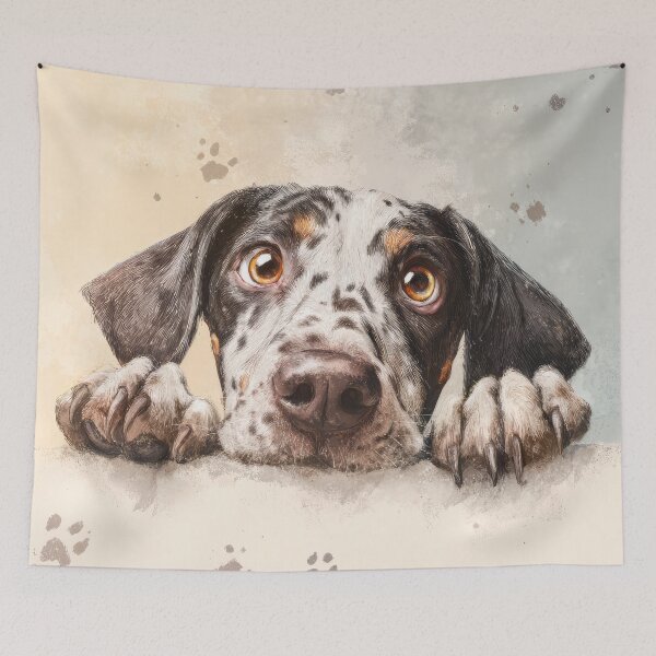 Item preview, Pointer Dog Peeking over Wall 01 designed and sold by Elisabeth Lucas.