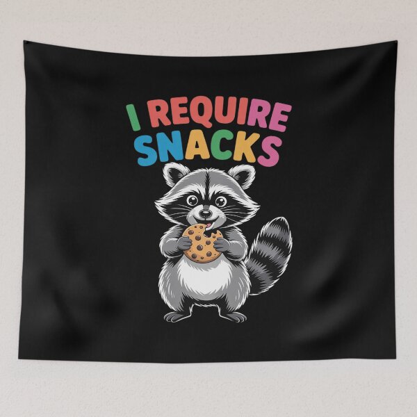 Item preview, I Require Snacks Raccoon Christmas designed and sold by Sandrhaus.