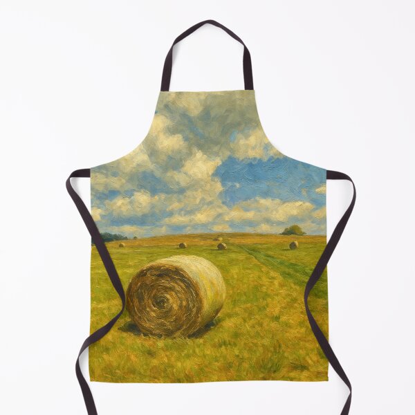 Item preview, Golden Hay Bale Landscape Under Summer Sky designed and sold by BeaconMarketing.