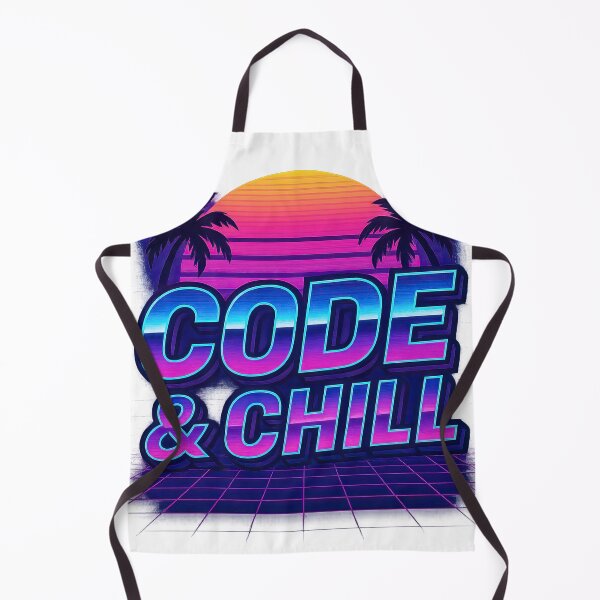 Item preview, Code & Chill - Retro Synthwave Developer Sticker designed and sold by jgvisualarts.