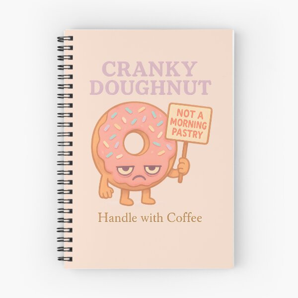 Item preview, Cranky Doughnut – Tired Pastry Morning Mood designed and sold by stoneyme store.
