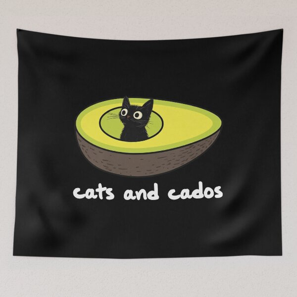 Item preview, Cute Black Cat in Avocado – Cats and Cados designed and sold by TinaMDedrick.