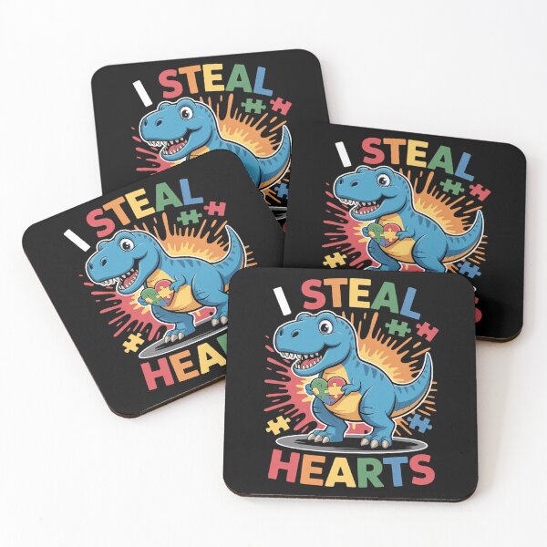 Item preview, I Steal Hearts Trex Dinosaur Kids Autism Awareness Boys designed and sold by Sandrhaus.