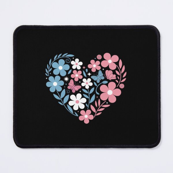 Item preview, Flower Transgender Rights Floral Heart Pride Trans Flag LGBT designed and sold by SIGORDESIGN.