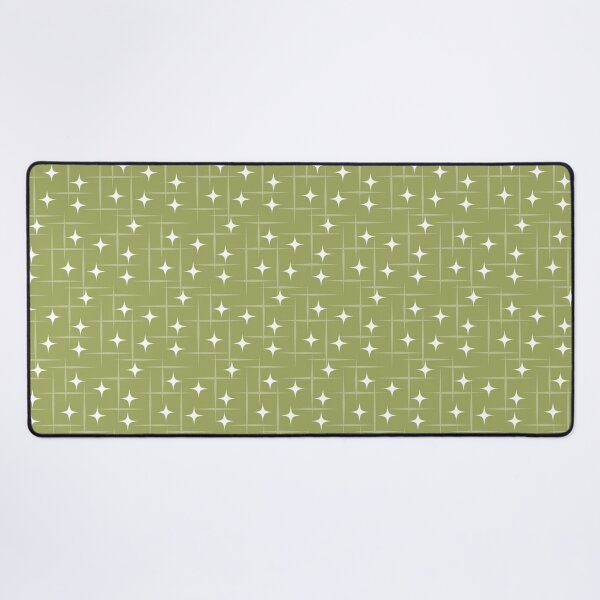 Item preview, Retro 1950s 1960s Mid Century Modern Olive Green Atomic Starbursts designed and sold by RetroMaggie.