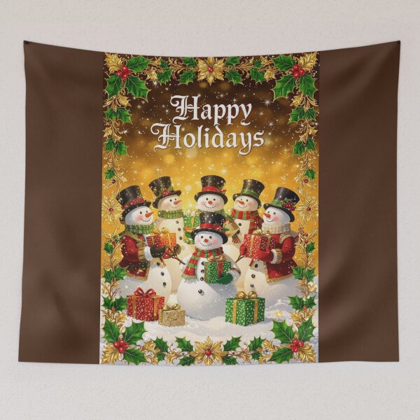 Item preview, Snowmen & Holly - Happy  Holidays designed and sold by DesignsByPrnces.