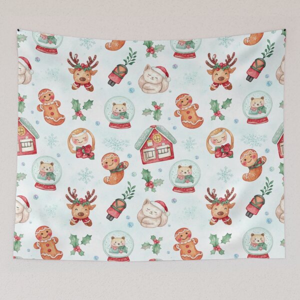 Item preview, Whimsical Winter Cottage & Gingerbread Friends Pattern designed and sold by Dream Bloom Gallery.