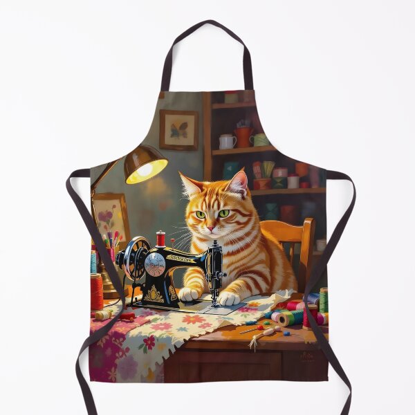 Item preview, Easily Distracted By Cats And Sewing - A Cat Sewing designed and sold by Wiss2Arts.