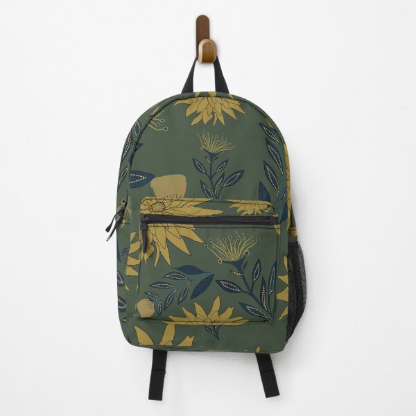Item preview, floral pattern featuring richly colored flowers contrasted against a deep designed and sold by Line-Aura.