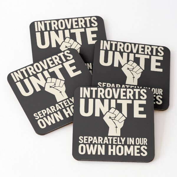 Item preview, Introverts Unite Separately – Funny Minimalist Introvert Quote T-Shirt designed and sold by UrbanHype-Co.
